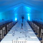 Marquee With Banqueting Dining Layout with Chiavari Chairs