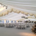 Winter Wedding Themed Marquee Hire With Matching Tables And Chairs
