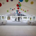 Marquee hire for party internal reception area