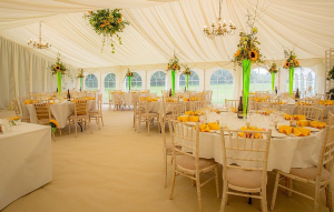 Marquee hire for weddings sunflower