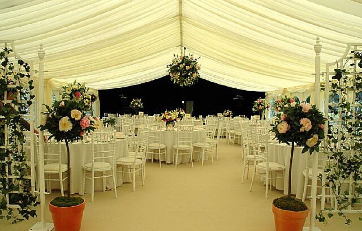 Floral style marquee hire