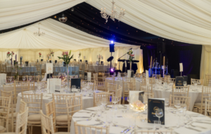 Party marquee hire stylish interior