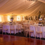 Party marquee hire, traditional style interior