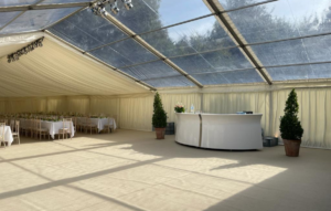 Wedding marquee clear roof
