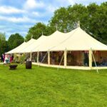 Sailcloth Celeste Pole Marquee external side